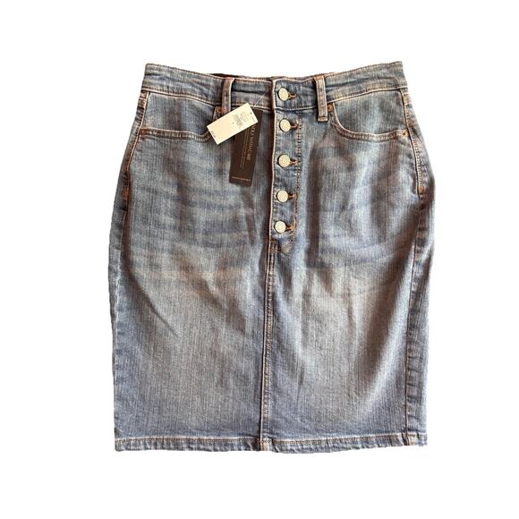 Banana Republic Dresses & Skirts - NWT Banana Republic Skirt Womens 4 Blue Denim Button Front Pockets Jean